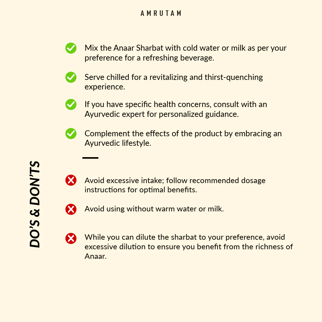 Amrutam Ayurvedic Sharbat With Extracts Of Anar | Pomegranate Juice - Image 6