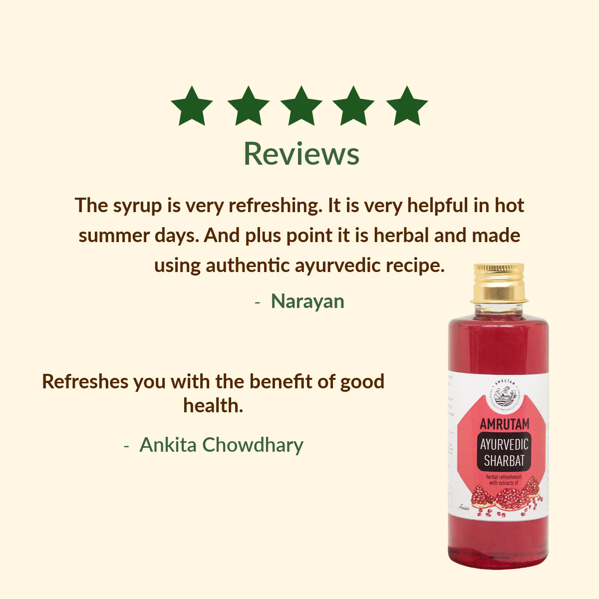 Amrutam Ayurvedic Sharbat With Extracts Of Anar | Pomegranate Juice - Image 7