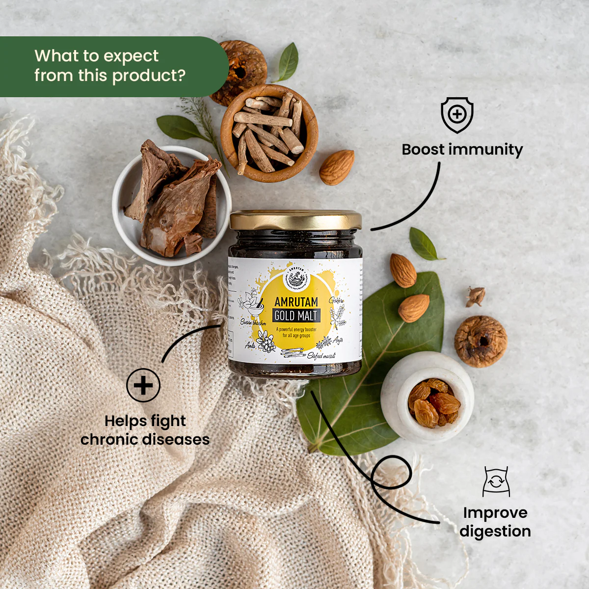 Amrutam Gold Malt | A Powerful Immunity Booster for All Ages - Image 3