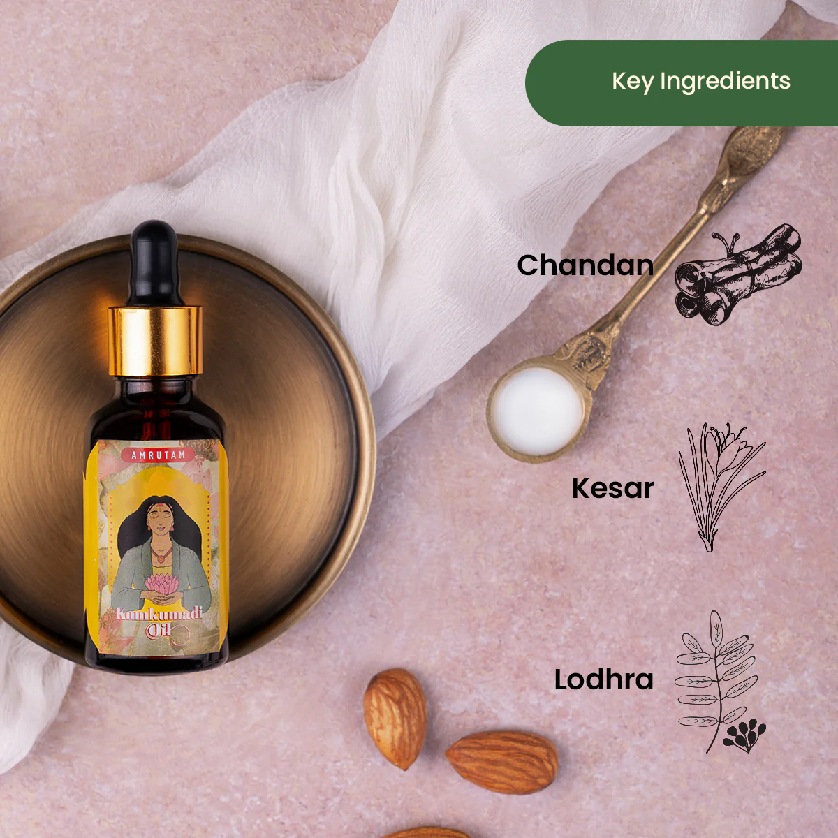 Amrutam Kumkumadi Oil | Ayurvedic Recipe for Skin Radiance - Image 6