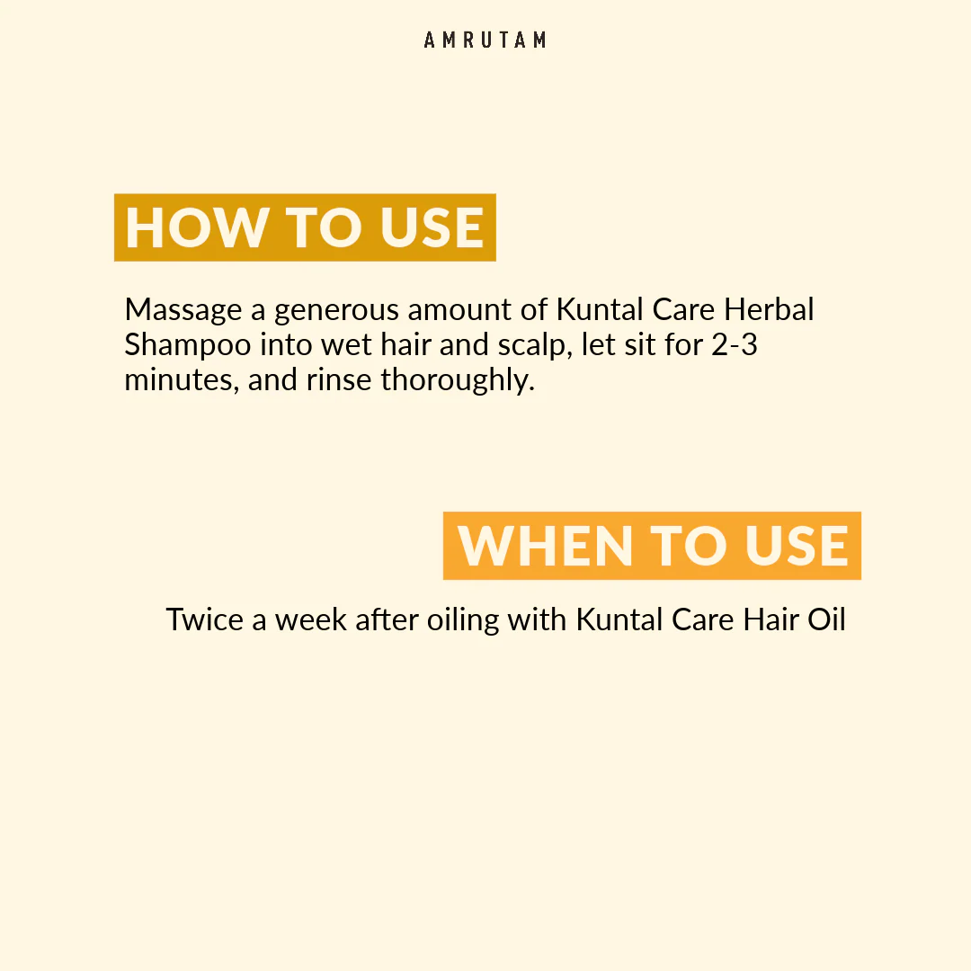 Amrutam Kuntal Care Herbal Shampoo | Healthy, Natural and Dynamic Hair - Image 5