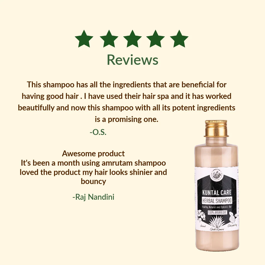 Amrutam Kuntal Care Herbal Shampoo | Healthy, Natural and Dynamic Hair - Image 7