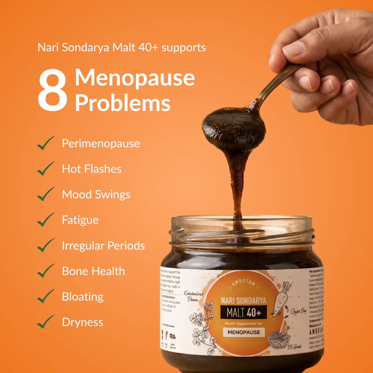 Ayurvedic Solution for Women Above 40 Year | Nari 40+ Malt - Image 3