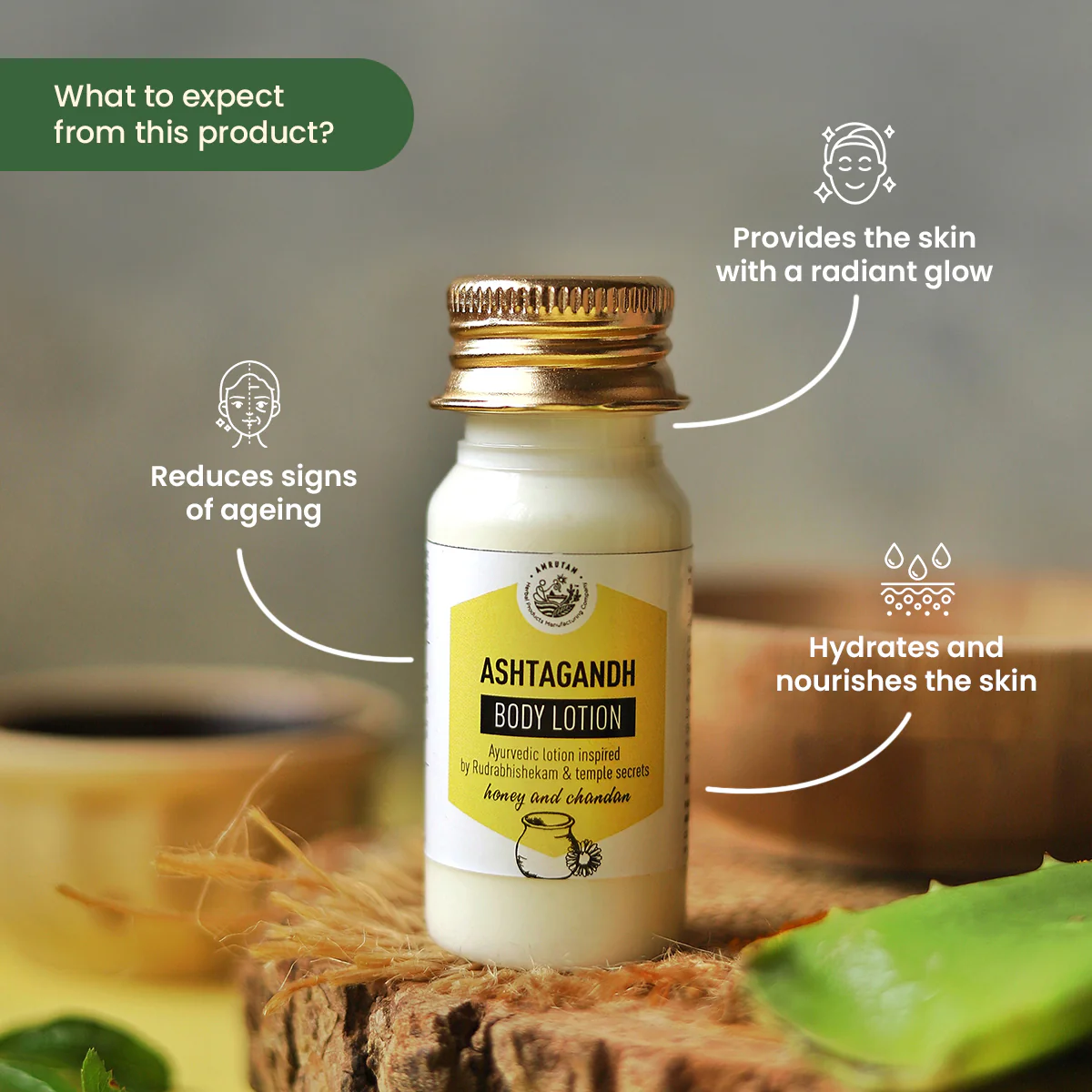 Ashtagandh Body Lotion – Travel Pack - Image 2