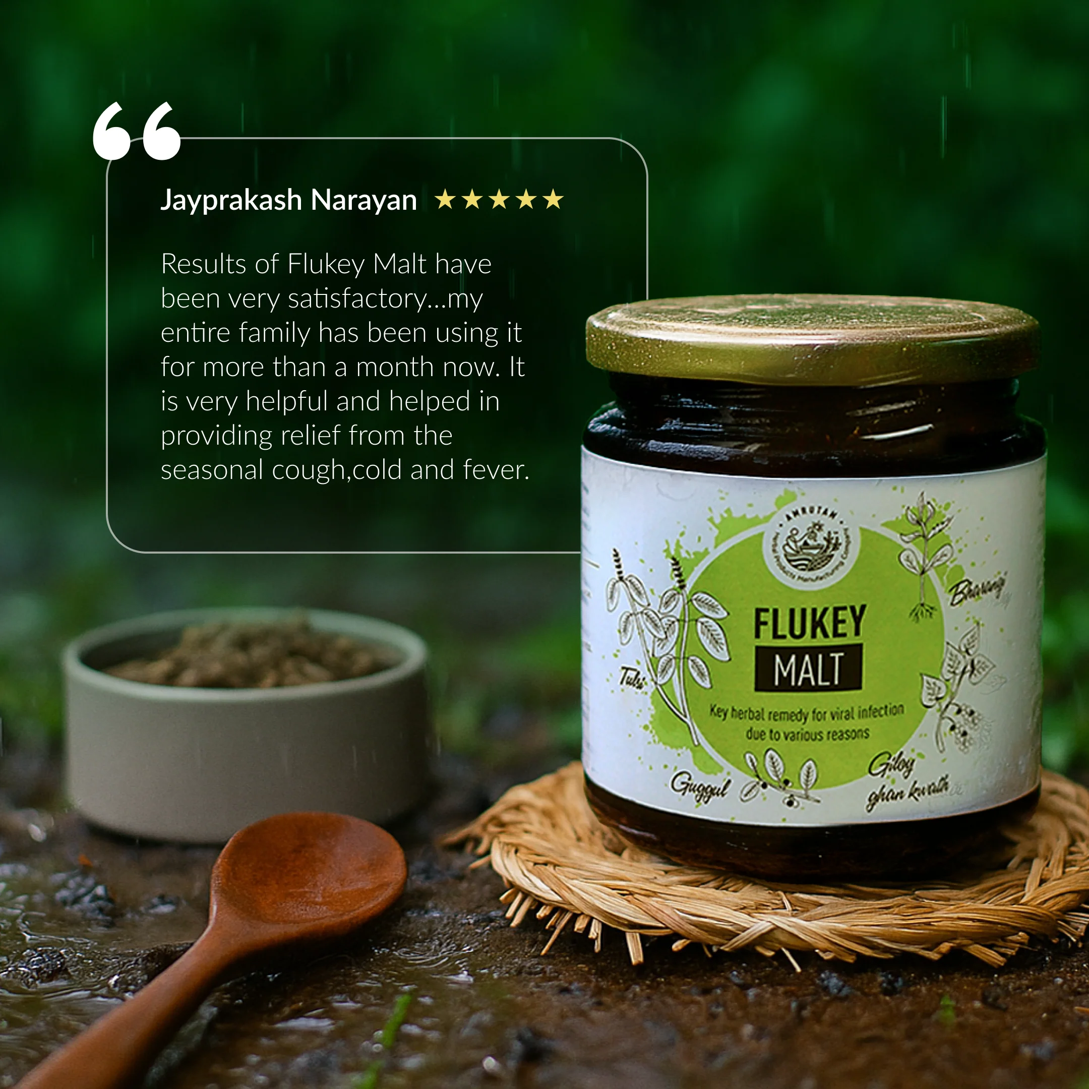 Amrutam Flukey Malt | Herbal Remedy for Viral Infections - Image 3