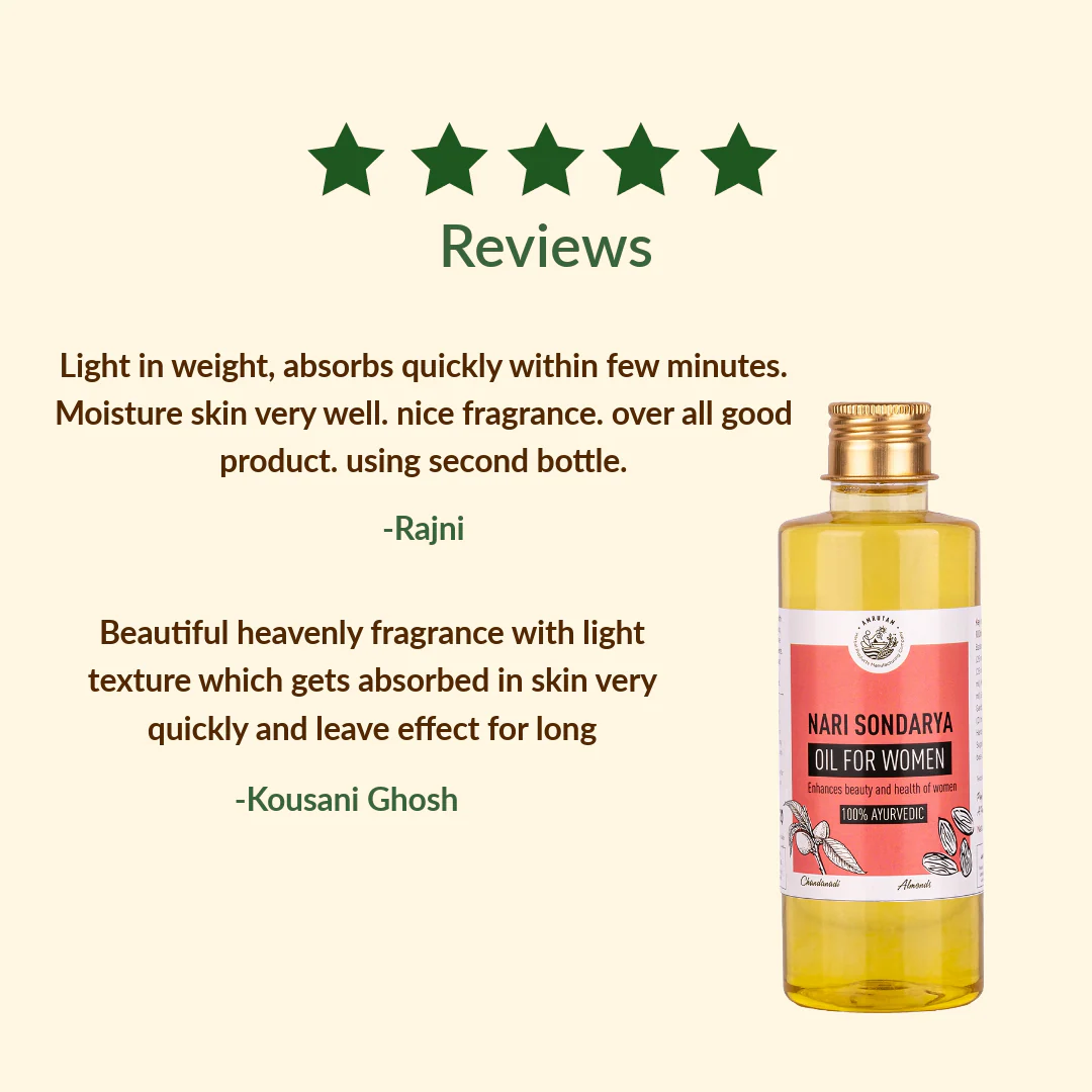 Amrutam Nari Sondarya Oil | Enhances Beauty and Health of Women - Image 8