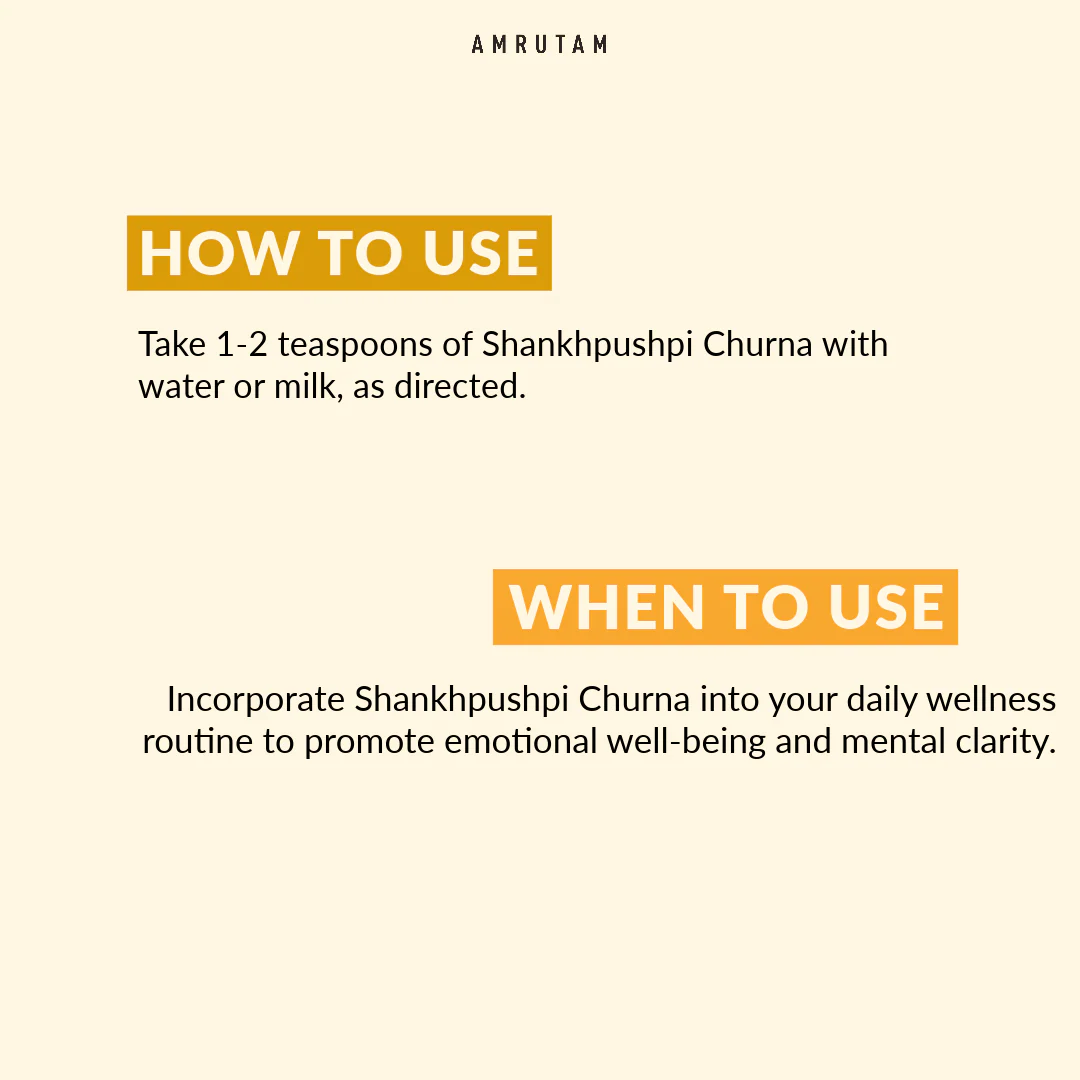 Amrutam Shankhpushpi Churna | Ayurvedic Anti-Depressant - Image 5
